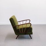 Vintage Lounger Chair in Grass Green, 1950s