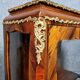 Parisian Louis XV style display case in precious wood marquetry circa 1850