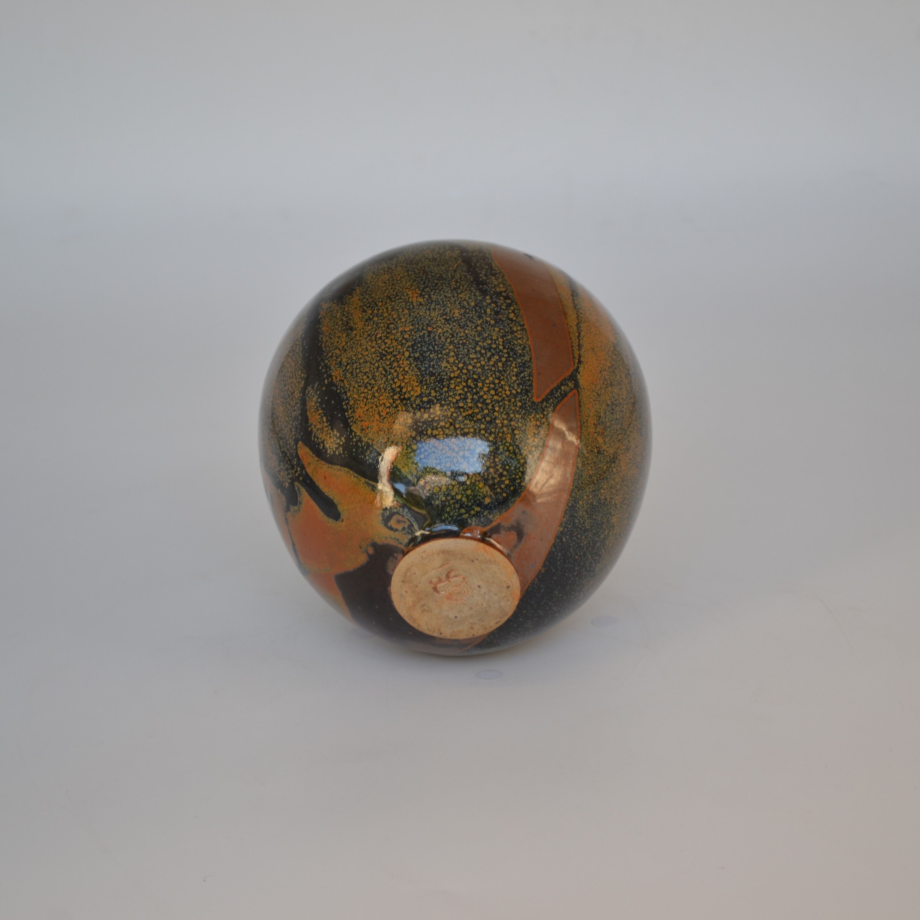 Michel Lanos ovoid vase on sandstone heel