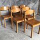 Set of 6 design chairs in glulam - 1970s