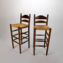 Pairs of wooden bar stools