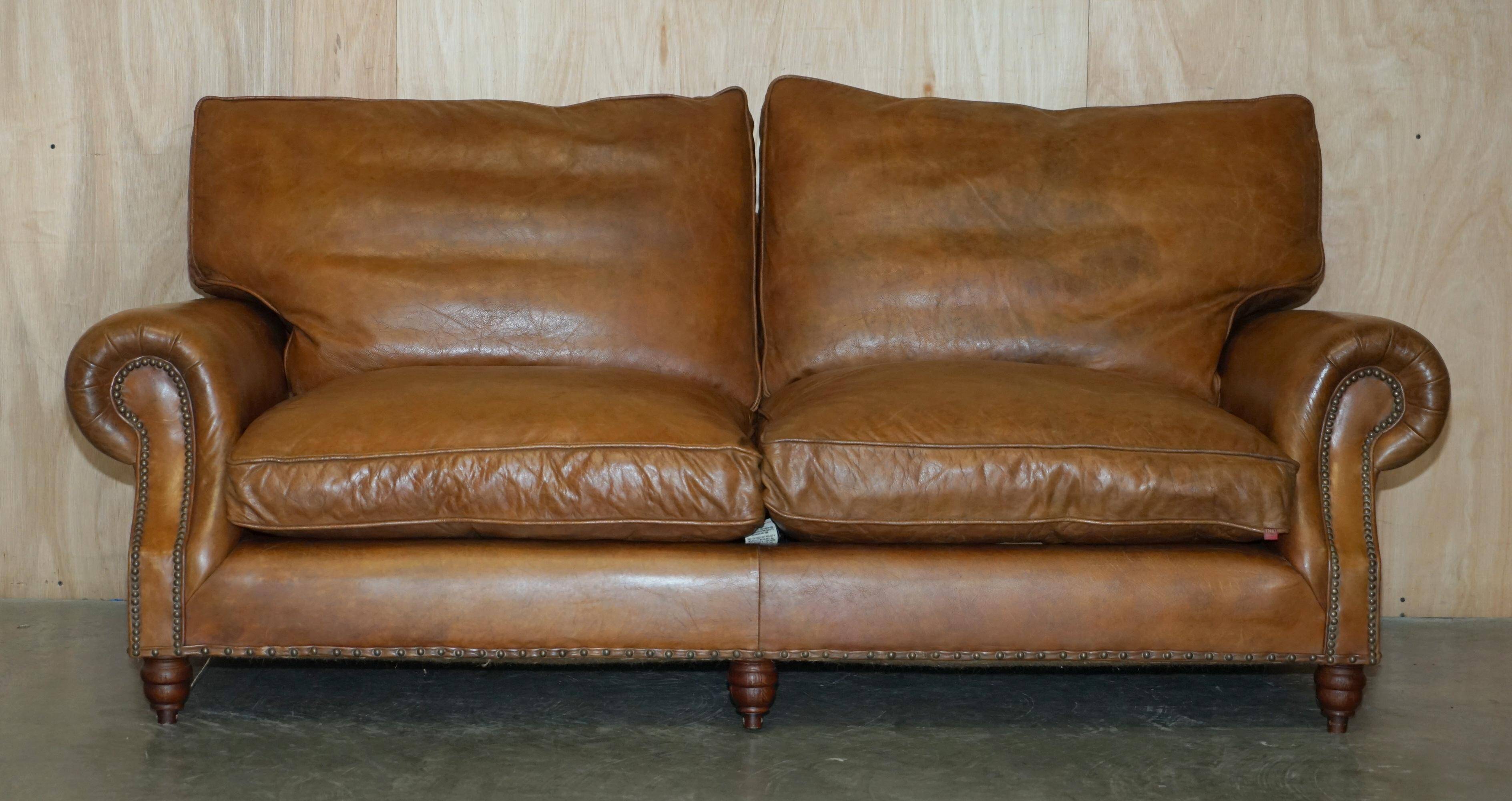 Balmoral Heritage Leather Sofa by Timothy Oulton