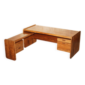 Left corner desk in Brazilian wood Mid Century Modern style