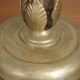 Vintage table lamp sixties Flower and Foliage in gilded metal & Globe opaline