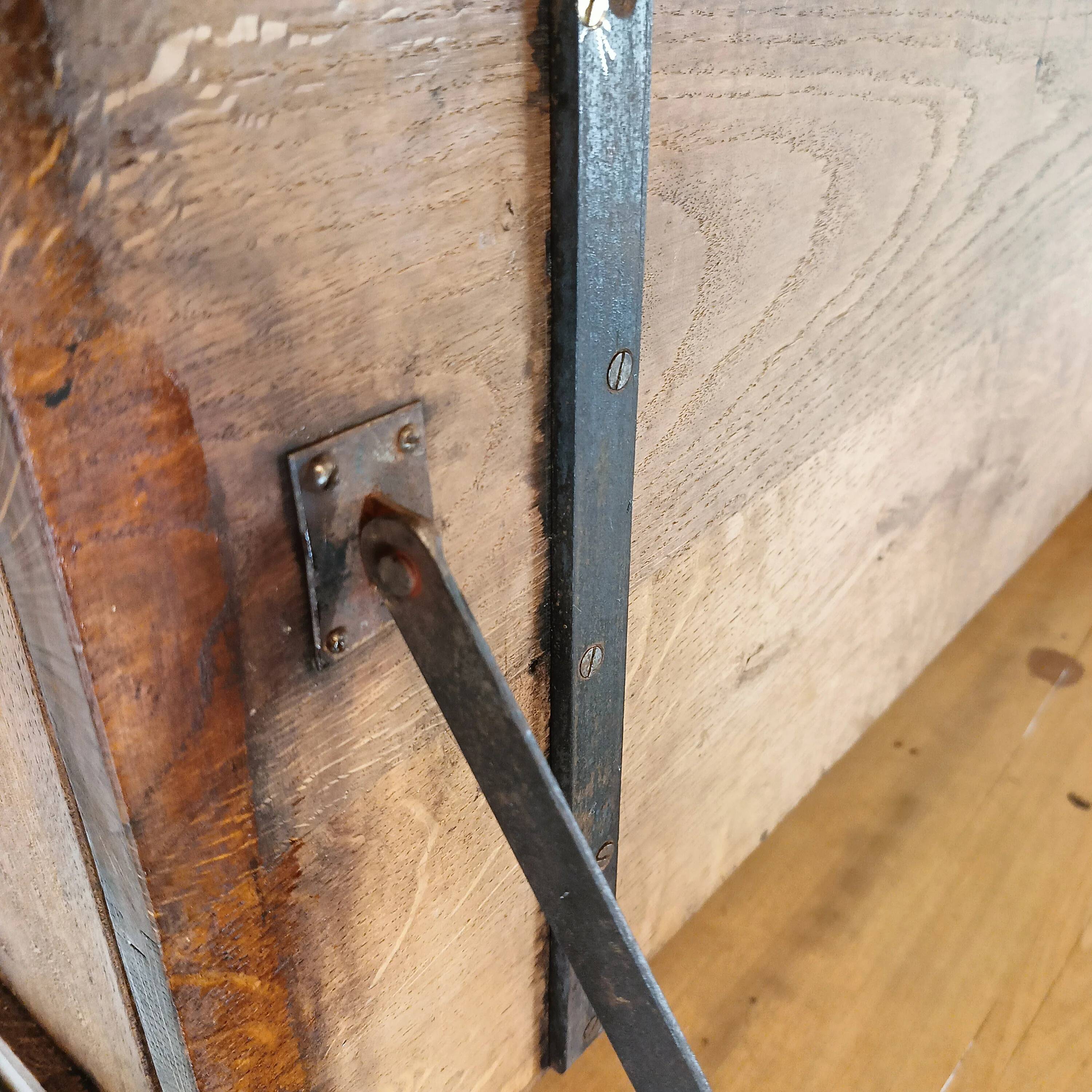 Stunning antique one of a kind notary desk with working safe bell