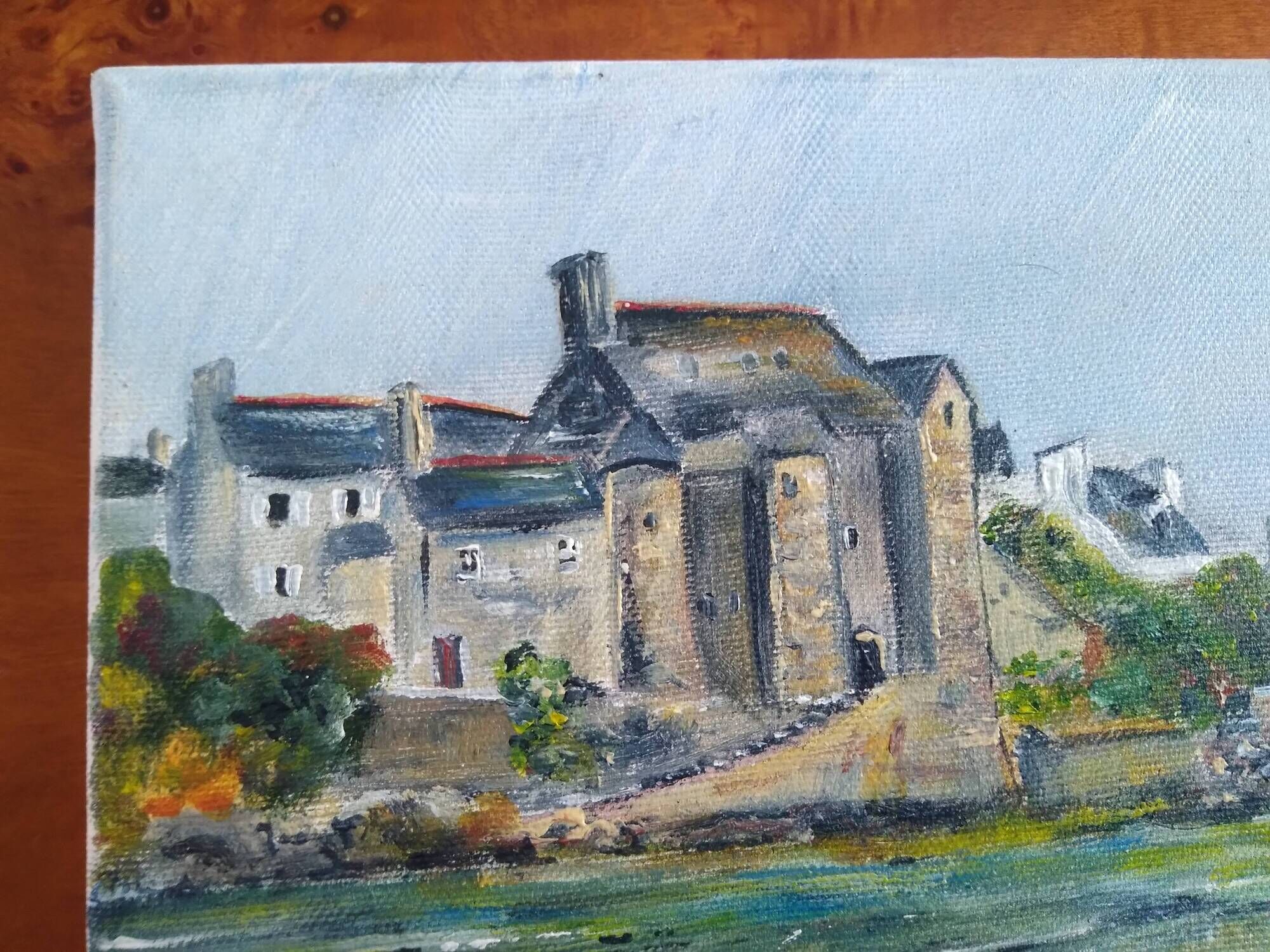 Oil on canvas marine painting Le conquet Breton