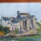 Oil on canvas marine painting Le conquet Breton