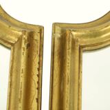 Vintage Triptych Mirror Gold Leaf Gilded Hollywood Regency 86cm