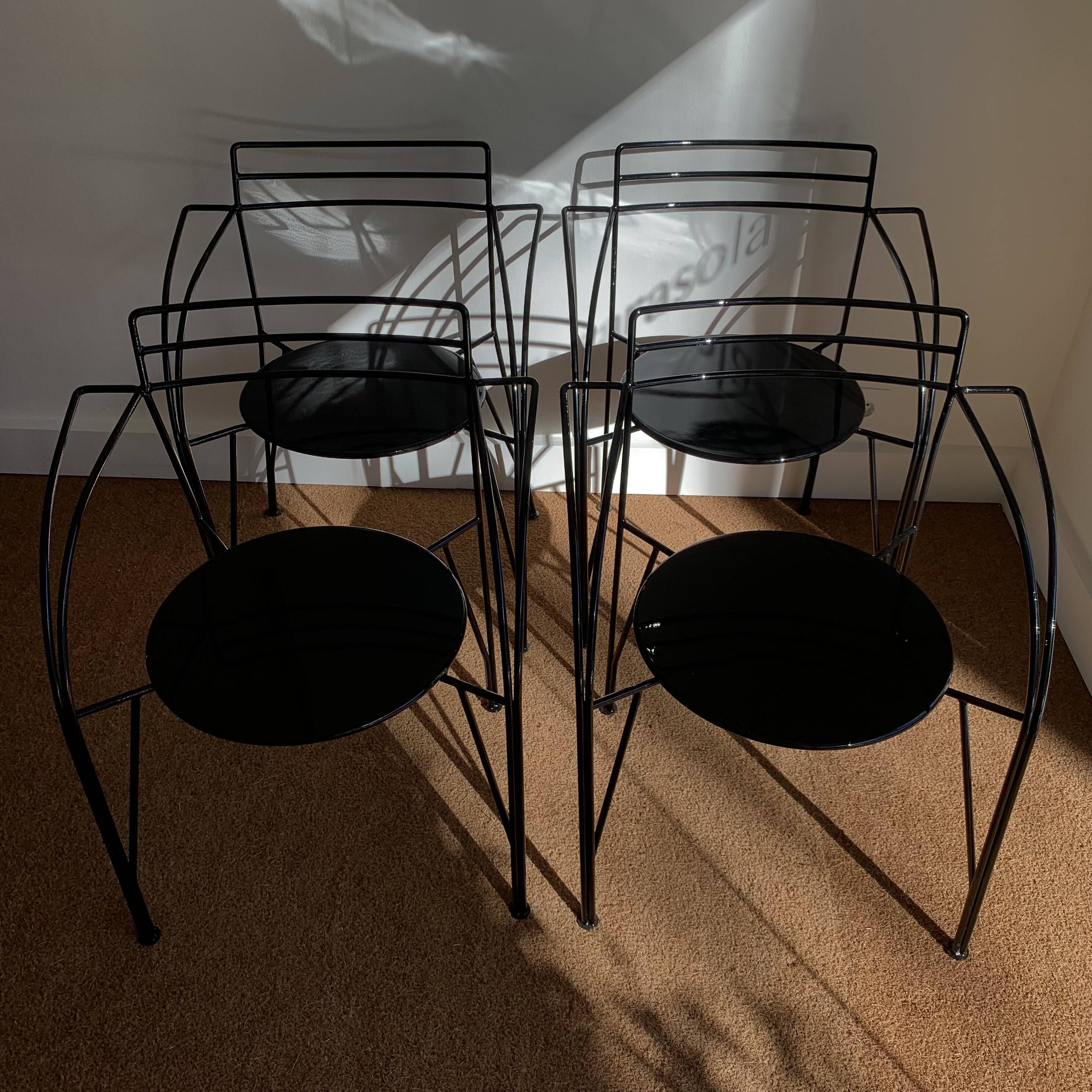 Pascal Mourgue Silver Moon set of four chairs