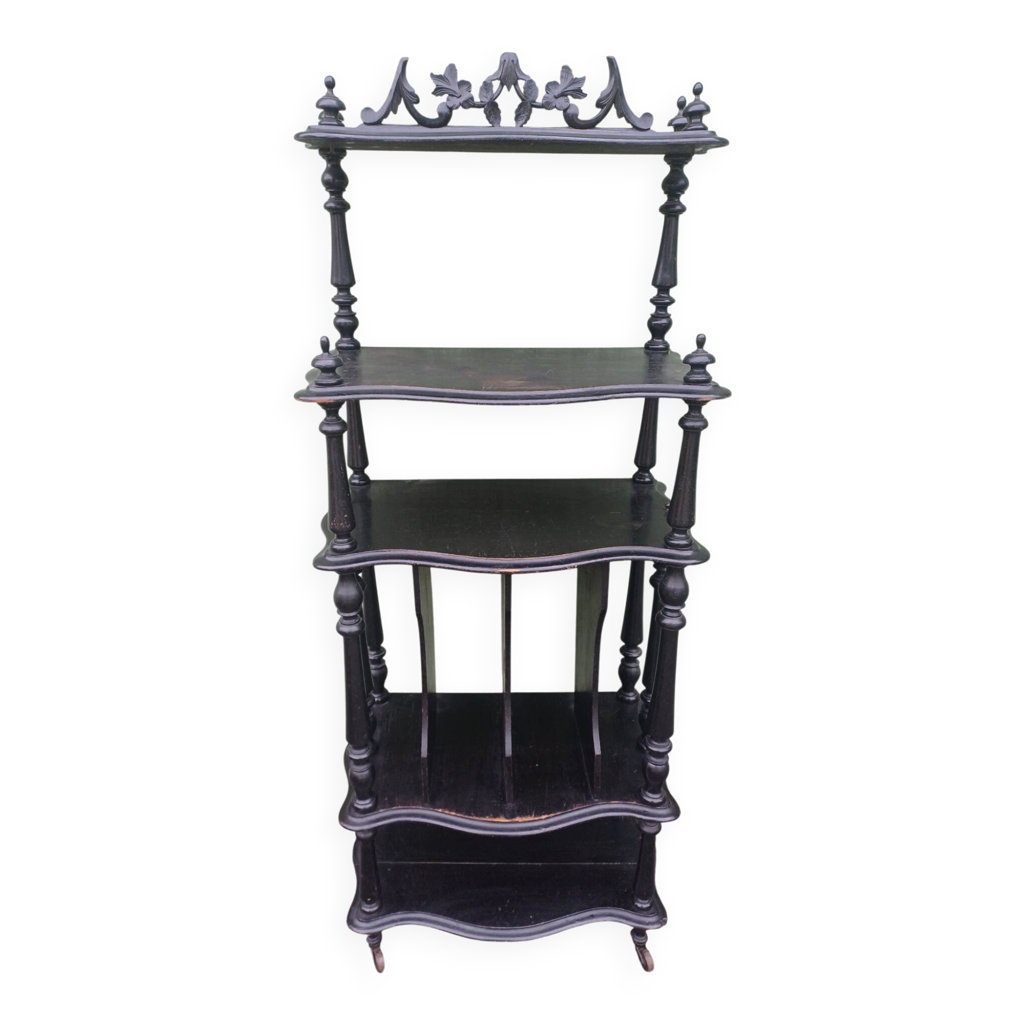 Étagère en bois noir Napoléon III