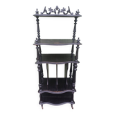 Black wooden Napoleon III shelf