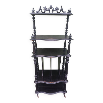Étagère en bois noir Napoléon III