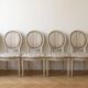 Classic white wooden dining chair