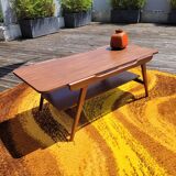 Vintage round wool rug - Diameter 235cm