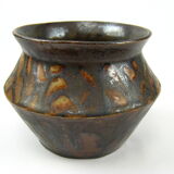 Vase en grès à glaçure marron, Charles Greber
