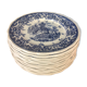 Ensemble de 13 assiettes plates Lunéville KG