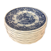 Ensemble de 13 assiettes plates Lunéville KG