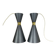 Set of 2 diabolo stilnovo style metal hanging light, bag turgi, switzerland 1950