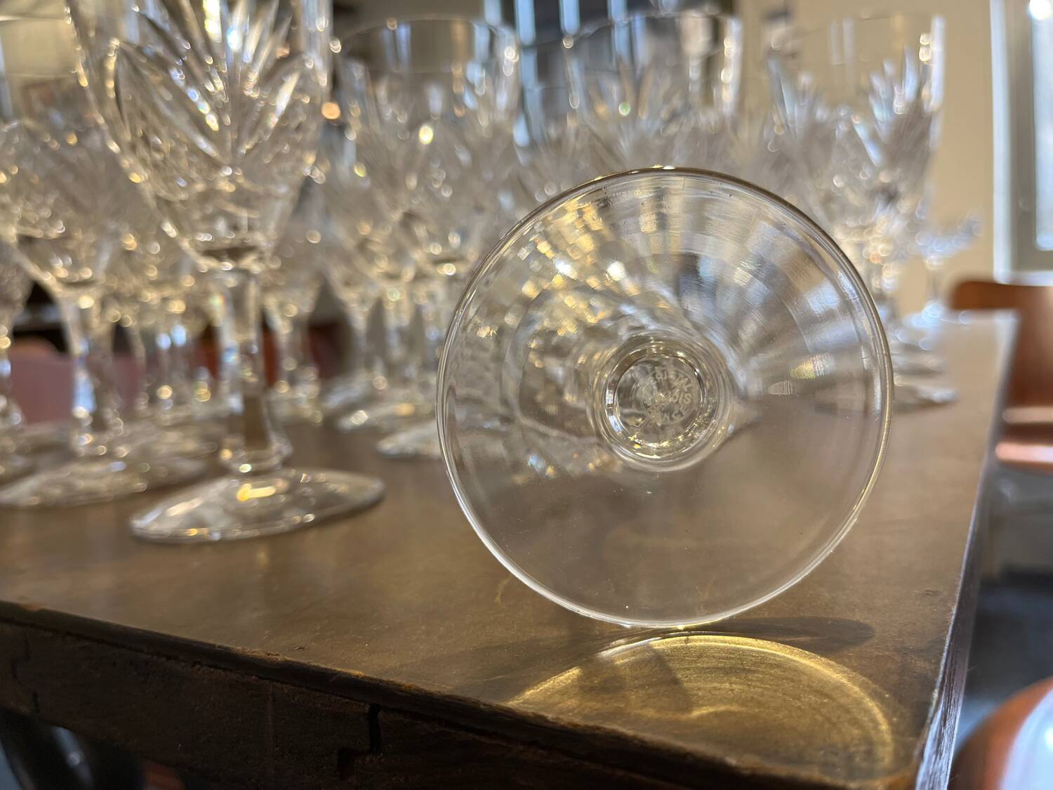 Beau lot de verres en cristal de Saint Louis