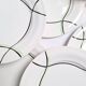 Flat plates St Amand model Bayonne white, green and black.
