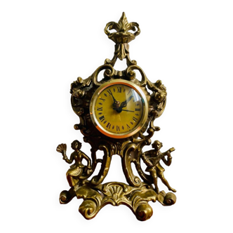 Gilt brass mantel clock, 1940s