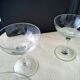 6 vintage champagne glasses in ground glass