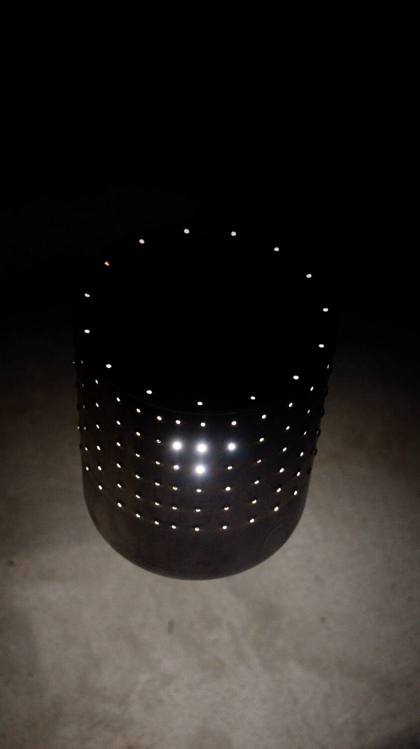 Industrial copper chandelier with patina France 1960