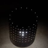 Industrial copper chandelier with patina France 1960