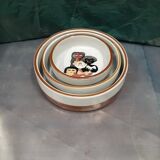 3 ceramic illustration Guy Mocquet for the secours populaire vintage 70's