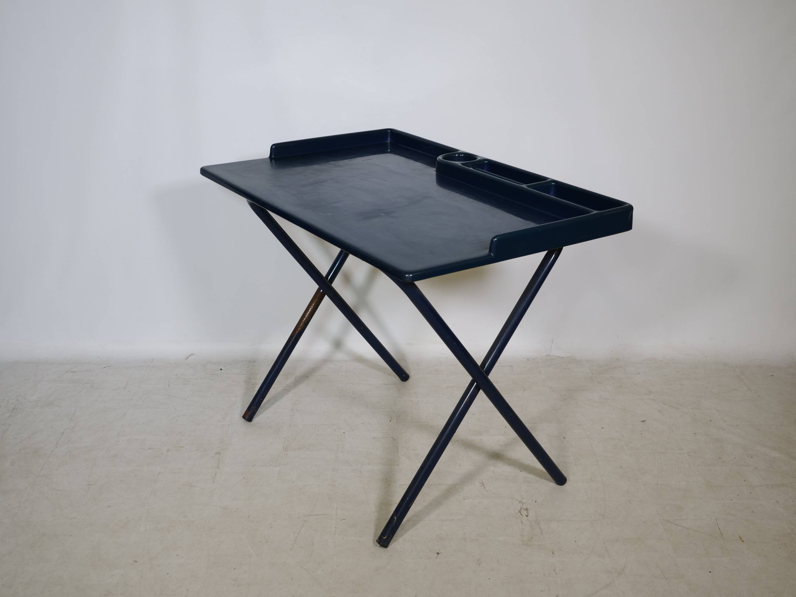Space Age Industrial Desk in Metal, France, 1980s