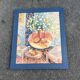 Still life with a bouquet of flowers – Colourful interior – Signed