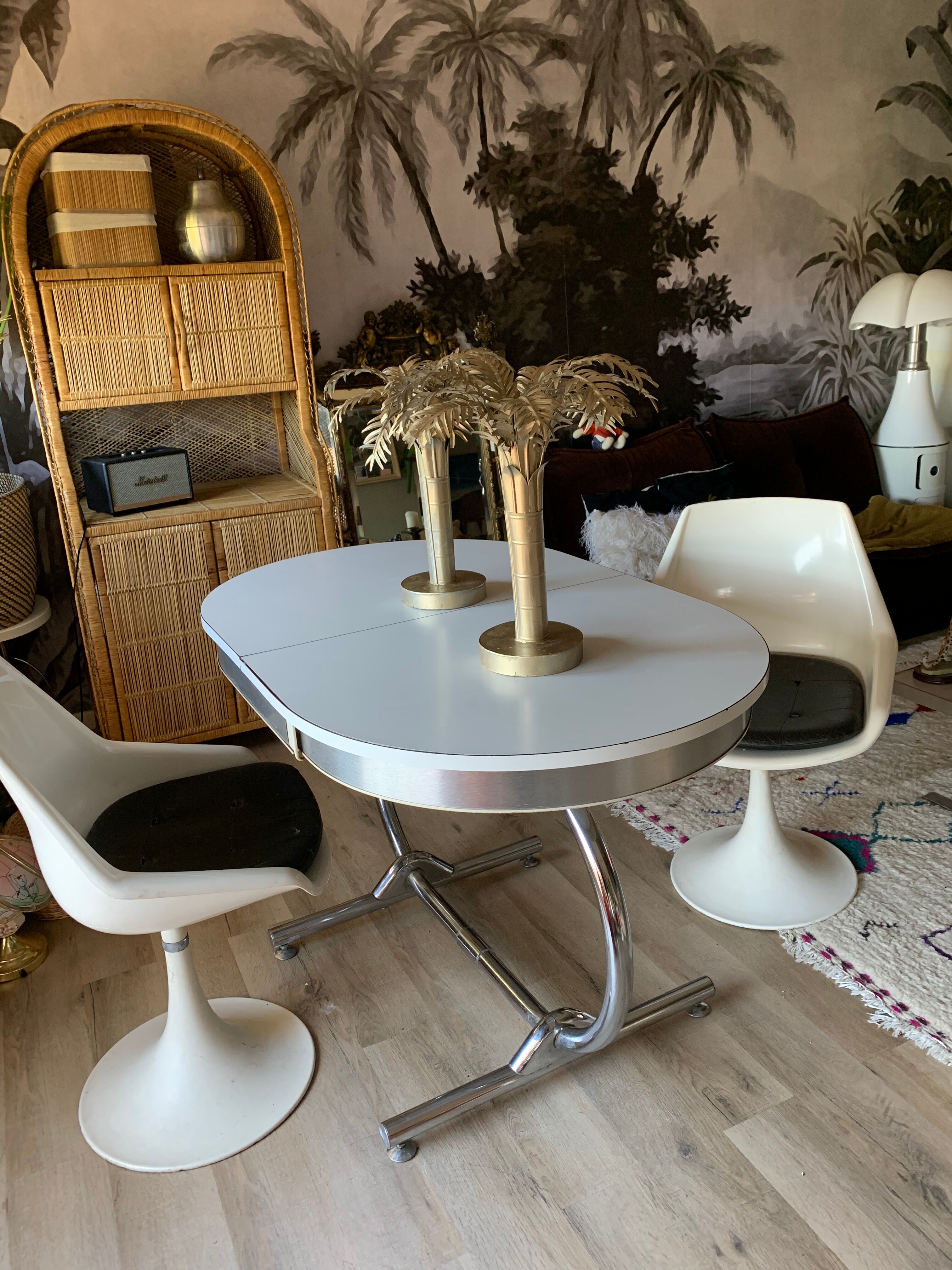 Formica table and chrome