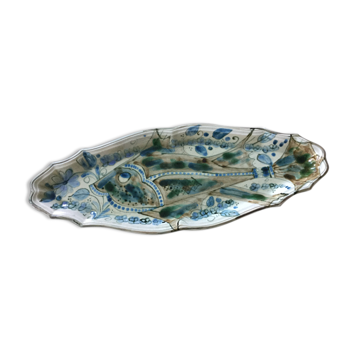 Plat à poisson en céramique  Maya