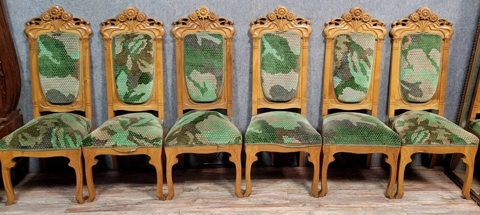 Series of Art Nouveau chairs