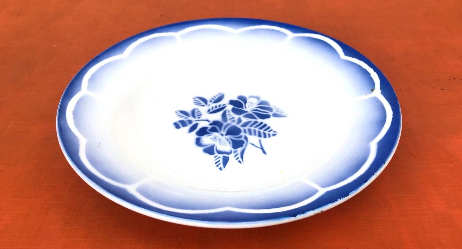 1950s Deep Plate Earthenware Digoin Sarreguemines Marsac model