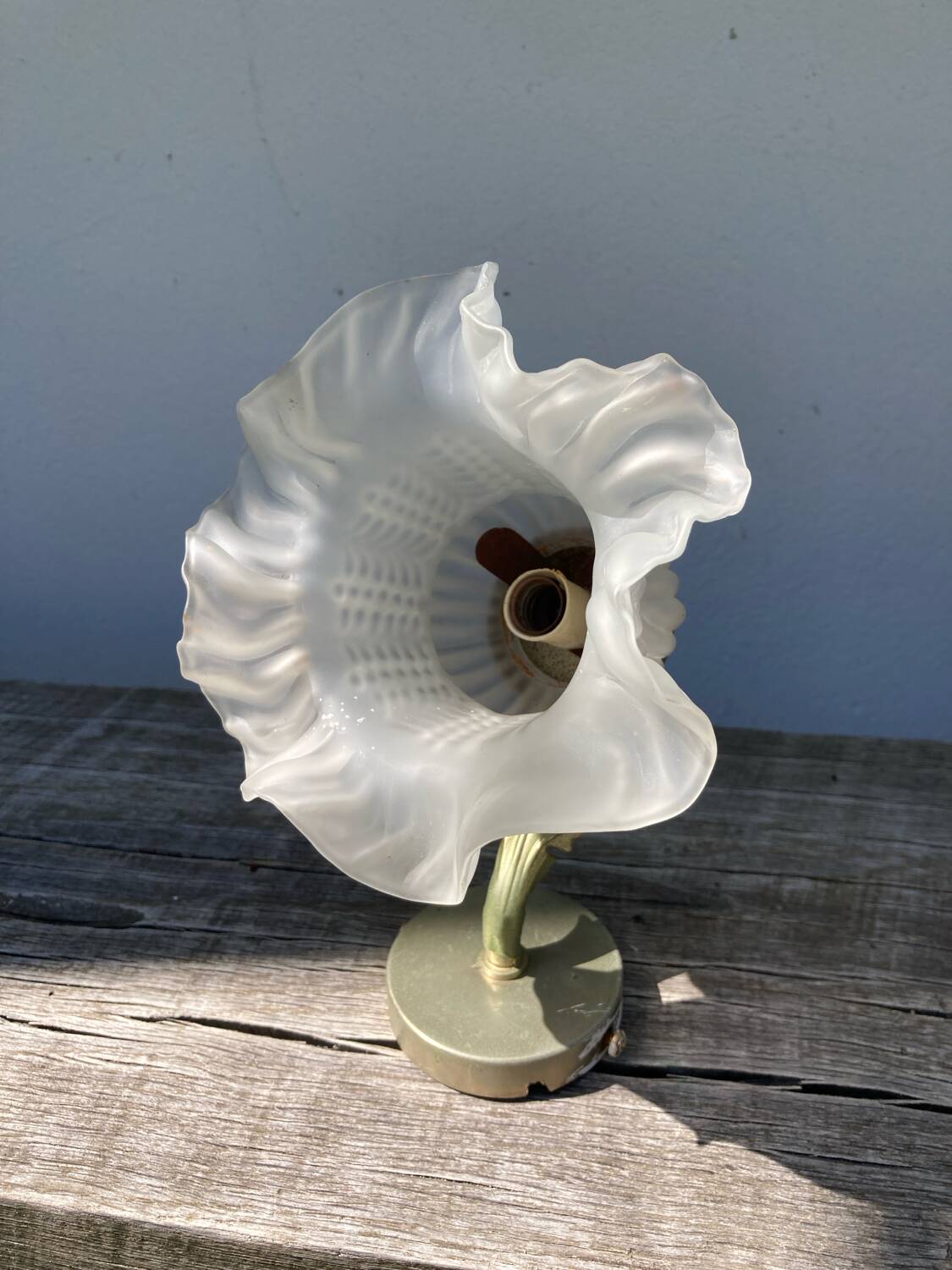 Flower wall lamp in glass paste