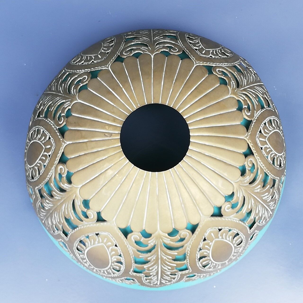 Opaline with its vintage chissed brass trim