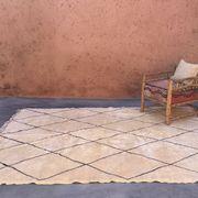 Tapis Marocain Beni M'Rirt blanc - 26 x 304 cm