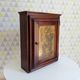 Antique wooden and brass bathroom cabinet 40/50s