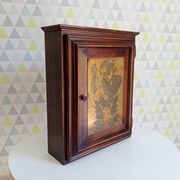 Armoire de toilette ancienne en bois et laiton années 40/50
