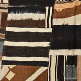 5x7 Brown & Cream Handmade Vintage Kilim Rug, 149x200Cm