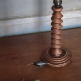 Turned wood lamp base, wooden lamp, table lamp, bedside lamp, lamp