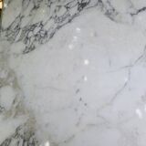 White Carrara marble bistro table circa 1900.