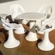 4 chairs and 1 Space Age table from the 1960s.
