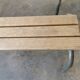 Paire de bancs d'école vintage métal et bois