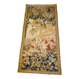 Large 19th century wall tapestry in hand-woven wool and cotton