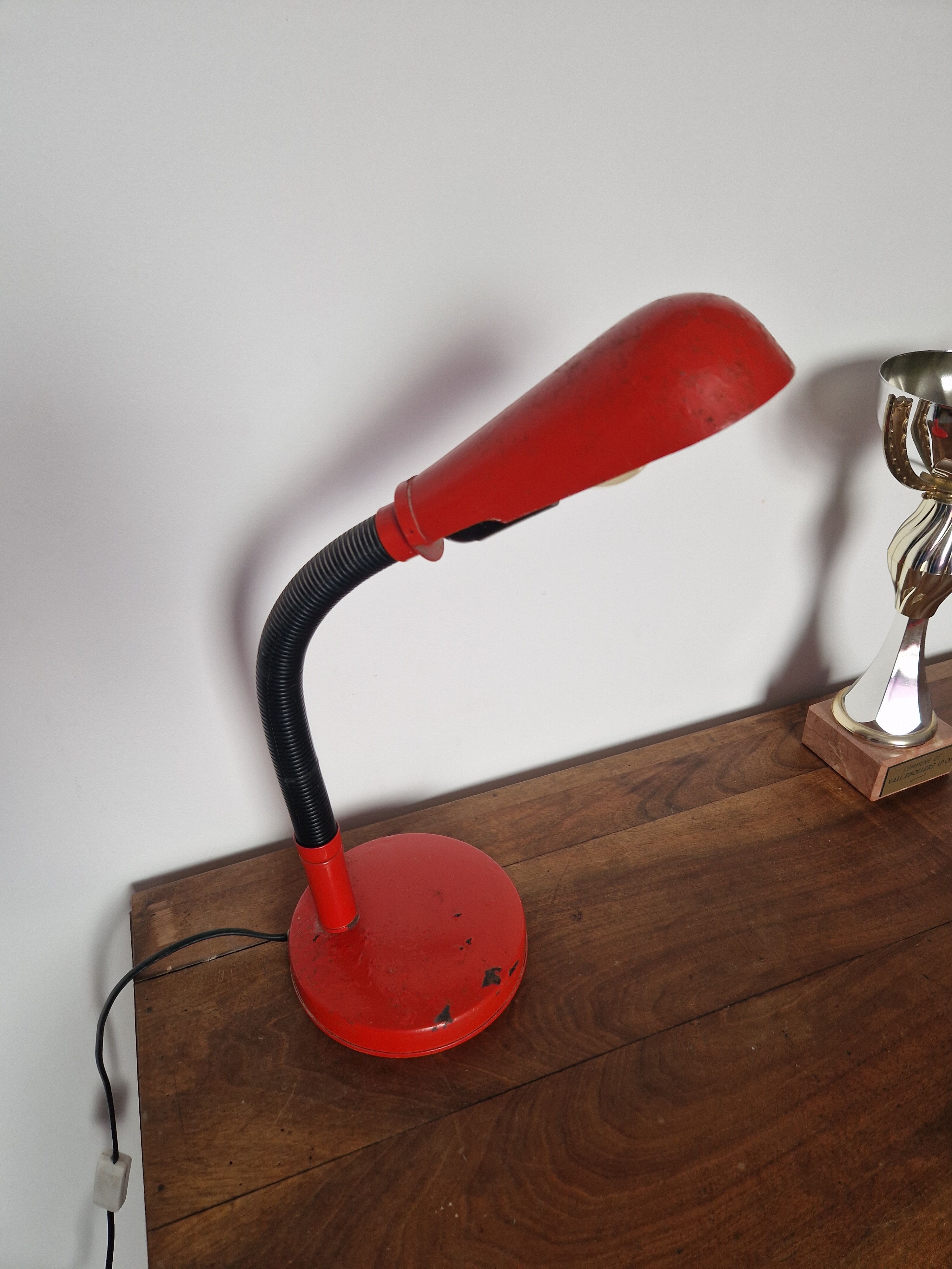 Vintage red desk lamp