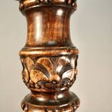 Large decorative column in richly carved wood