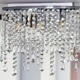 Minimalist glass fringe ceiling light