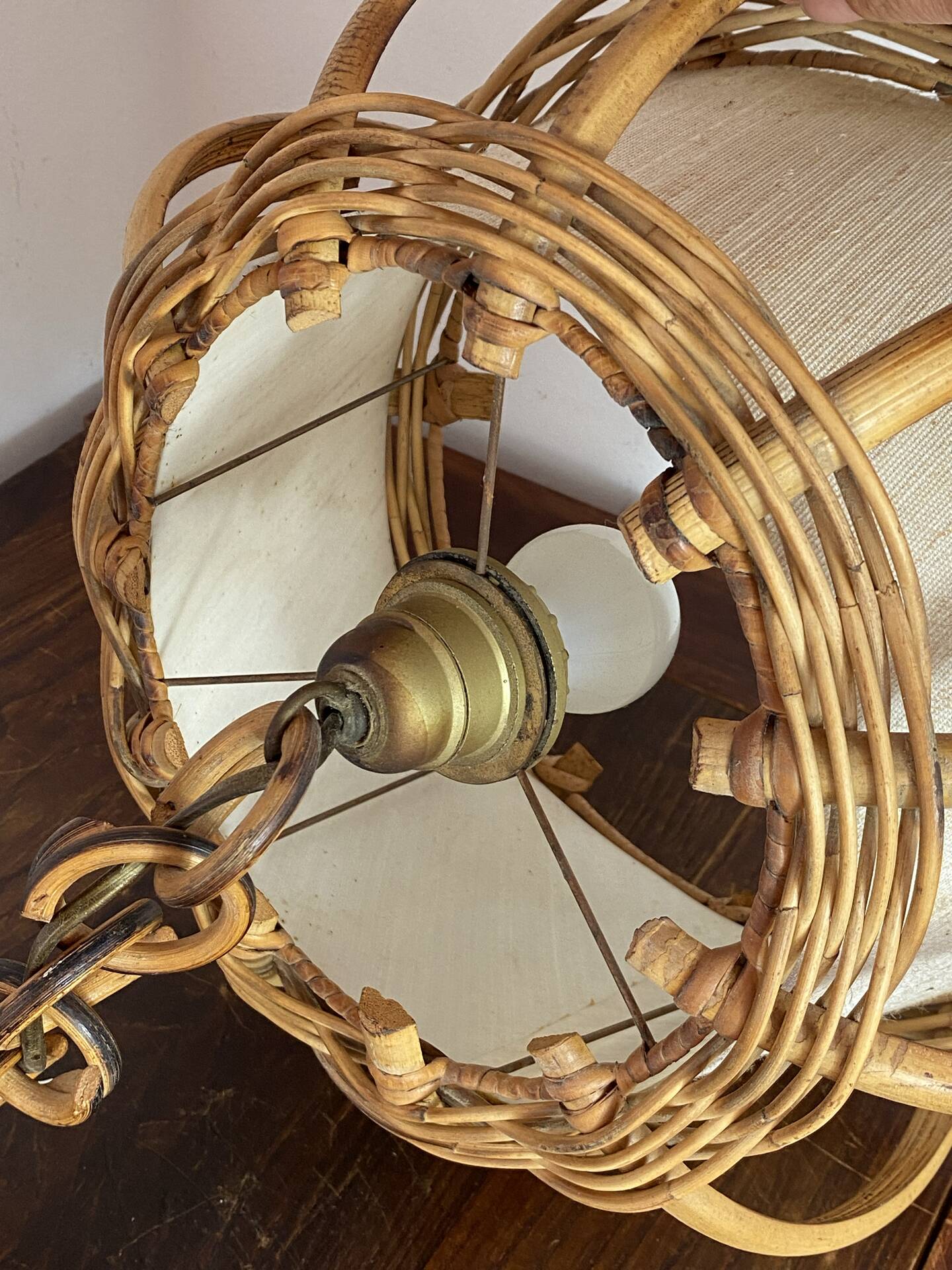 Bamboo and rattan suspension, Louis Sognot